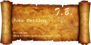 Tohr Bettina névjegykártya
